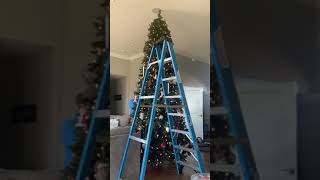 Time lapse Christmas tree decorating