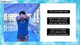 לימודי שחיית חזה שיעור 3- לימוד שחייה באורנית / רחובות / בקעת אונו: פתח תקווה קרית אונו והסביבה