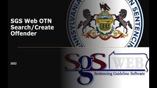 SGS Web OTN Search/Create Offender