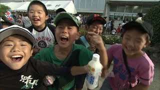 避難所の小学校で夏祭り！子供たちに笑顔戻る