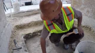 Alamo Archaeology - Adobe Brick Discovery / July 25, 2016