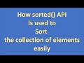 Sort collection of elements using sorted() API in Java 8 streams. java 8 new features part 8.