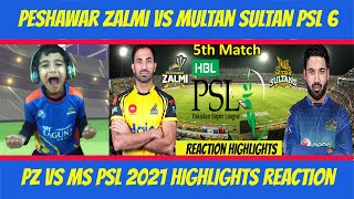 Peshawar Zalmi vs Multan Sultan Reaction Highlights II PZ vs MS PSL 6 II PZ vs MS PSL 2021