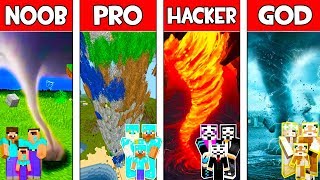Minecraft NOOB vs PRO vs HACKER vs GOD: FAMILY TORNADO in Minecraft Animation