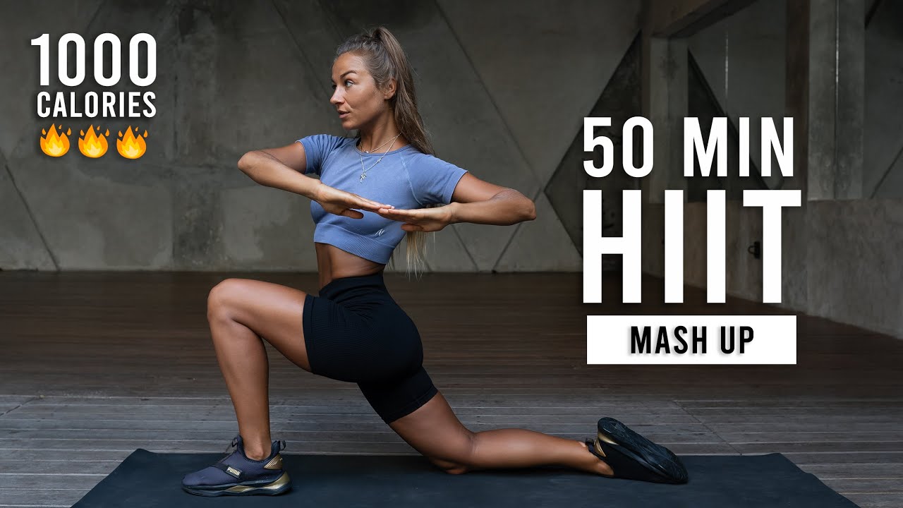 50 Min Intense Hiit Workout Burn 1000 Calories Full Body Cardio At
