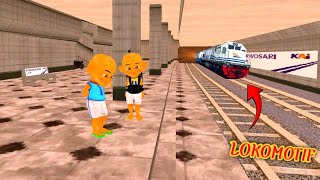 Upin \u0026 Ipin Cobain Naik Kereta (KAI) Lokomotif Angkutan Umum 😍 DIPSY TV