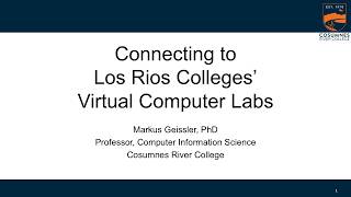 Connecting To Los Rios Colleges Virtual Computer Labs
