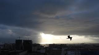 Big Storm Cloud Passing in Strange sky's Monday 26th April 2021 Gibraltar Mediterranean