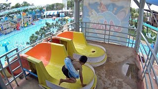 Double Kamikaze Water Slide at Aloha Water Park Sakonnakhon