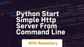 python start simple http server from command line