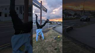 Epic upsidedown ootd handstand challenge day 13 sunset 🌆🌇