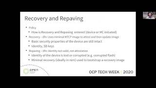 OCP 2020 Tech Week: Firmware Updates & Recovery