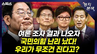 [최경영의 정치본색] 여론 조사 결과 나오자 국민의힘 난리 났다! 이재명 쏠림 현상 더 심해져... 김문수? 한동훈? 오세훈? 후보 문제가 아니다. (장성철 김성완 김민하)