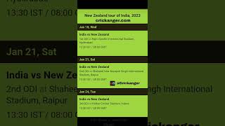 India vs New Zealand ODI Schedule 2023
