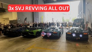 WHAT HAPPENS IF 3x SVJ REV TOGETHER !?!┃PURE V12 Sound🔥┃GINTANI, STESO, CAPRISTO┃NOVEMBER 2024