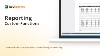 Reporting: Using Custom Functions