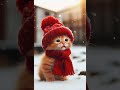 the snowman’s magical revenge ☃️✨ a kitten s win over the bullies cat cattales catfunny catshort