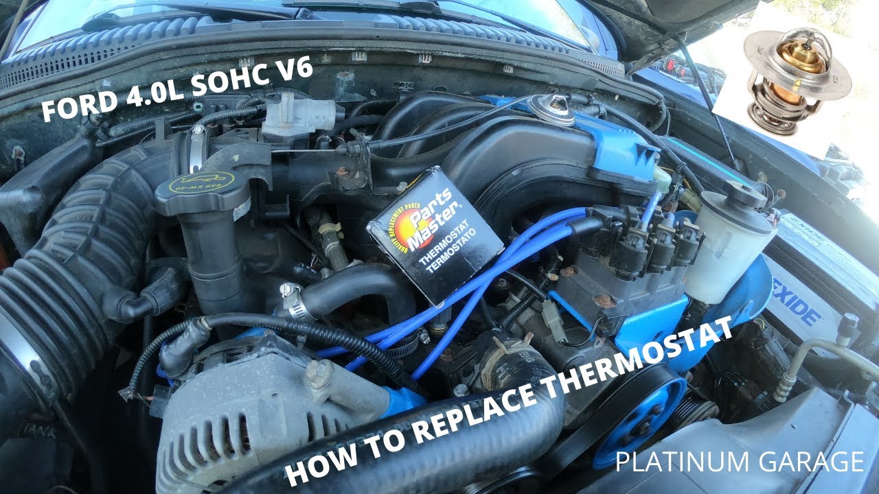 How To Replace The Thermostat (Not Housing) - 2002-2010 Ford Explorer 4 ...