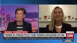 Federica Mogherini in 'Connect the World' With Becky Anderson live on CNN - Thursday 26 November '20