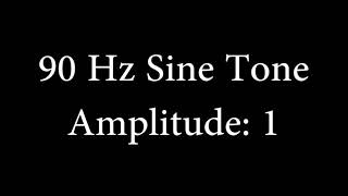 90 Hz Sine Tone Amplitude 1