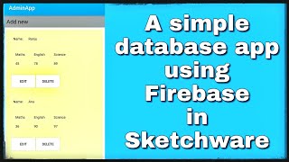 Simple Database app in sketchware