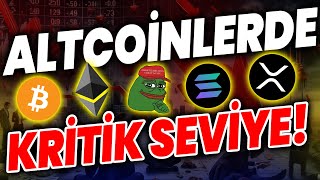 BİTCOİN PEPE COİN FLOKİ SOLANA ETHEREUM XRP COİN ANALİZ! ALTCOİNLERDE KRİTİK SEVİYE!#dogecoin #shiba