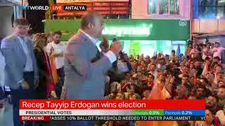 Turkish foreign minister speaks as election results are announced
