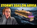 EXTREME Rough & Choppy Seas on our Cruise Ship! P&O Arvia Storm Footage