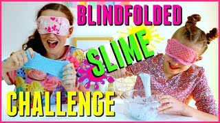 Making Slime Blindfolded !!! Millie and Chloe DIY