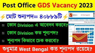 Post Office Gds Division Wise Vacancy 2023|GDS Vacancy 2023|#gds