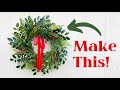 How to Make a Classic Christmas Wreath/ Easy DIY Christmas wreath tutorial for beginners #diywreath