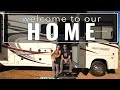 Tour our CLASS A MOTORHOME | our tiny home on wheels walkthrough | RV FULL TIME life on the ROAD