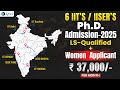 PhD Admissions 2025 || IIT's and IISER's || NO JRF Required || Apply Now