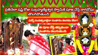 ఎన్నో సం||సంతానం లేదా,ప్రతినెలా షష్టి రోజు సుబ్రహ్మణ్యేశ్వర స్వామికి పూజ చేస్తే నాగదోషం తొలగిపోతుంది