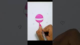Lollipop 🍭 drawing with colour fully drawing || kids drawing art #shorts #Lollipop