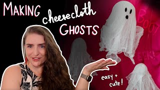 Making Floating Cheesecloth Ghosts | Craft with Me!