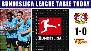 Bayer Leverkusen vs Union Berlin 1-0: German Bundesliga Table & Standings Update | Bundesliga Table
