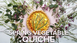 Spring Vegetable Quiche • Tasty Recipes