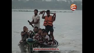 মেঘনা নদীতে ইলিশ ধরার অভিযোগে ১৭ জেলে আটক