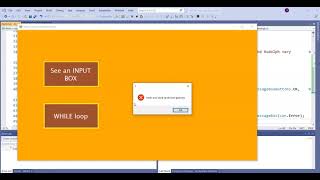 Visual C# 5.2- While loops; Do-While loops; InputBox