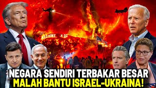 AS LEBIH PEDULI ISRAEL \u0026 UKRAINA! Pasokan Air Hilang, Ribuan Rumah Habis Terbakar, Walikota LA Kabur