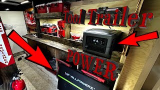 I Install Allpowers  R2500 POWER Station AND 600W SOLAR Panels in my TOOL TRAILER!