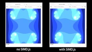 traditional JavaScript vs. SIMD.js