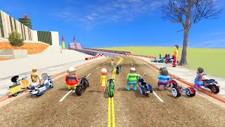 Franklin Play Squid game with Motu Patlu in Indian Bike Driving 3d