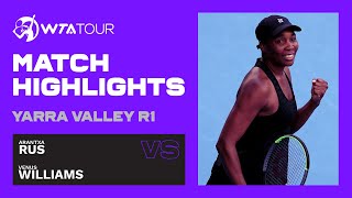 A. Rus vs. V. Williams | 2021 Yarra Valley Classic First Round | WTA Highlights