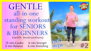 Gentle Workout for Seniors | Cardio, Strength, Balance, Stretch | Exercise for Seniors & Beginners
