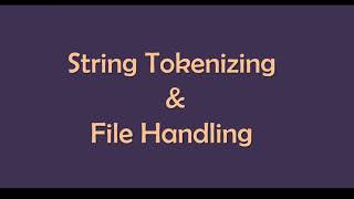 String Tokenizing and File Handling | Java Program Explained | ISC Class 11