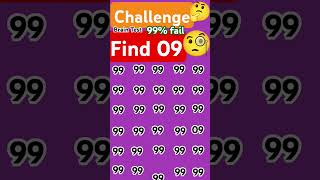 Your brain 🧠 test find 09 in the crowd of the 99 #easybrain #brainbusters #brainexercise #braintease