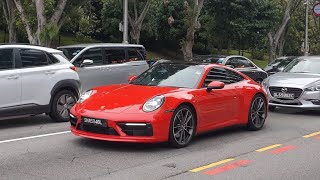 Guards Red Porsche 911 Carrera S type 992 with Sport Design Package