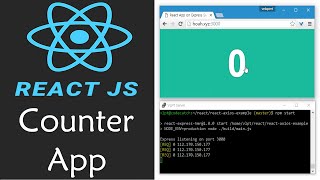 ReactJs Counter Application | Example Change State on Button Click